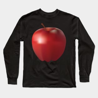 Realistic apple design illustration Long Sleeve T-Shirt